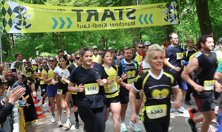 Start 5.000 und 10.000 Meter Läufer beim 17. Münchner Kindl Lauf 2024 (©Foto:Martin Schmitz)